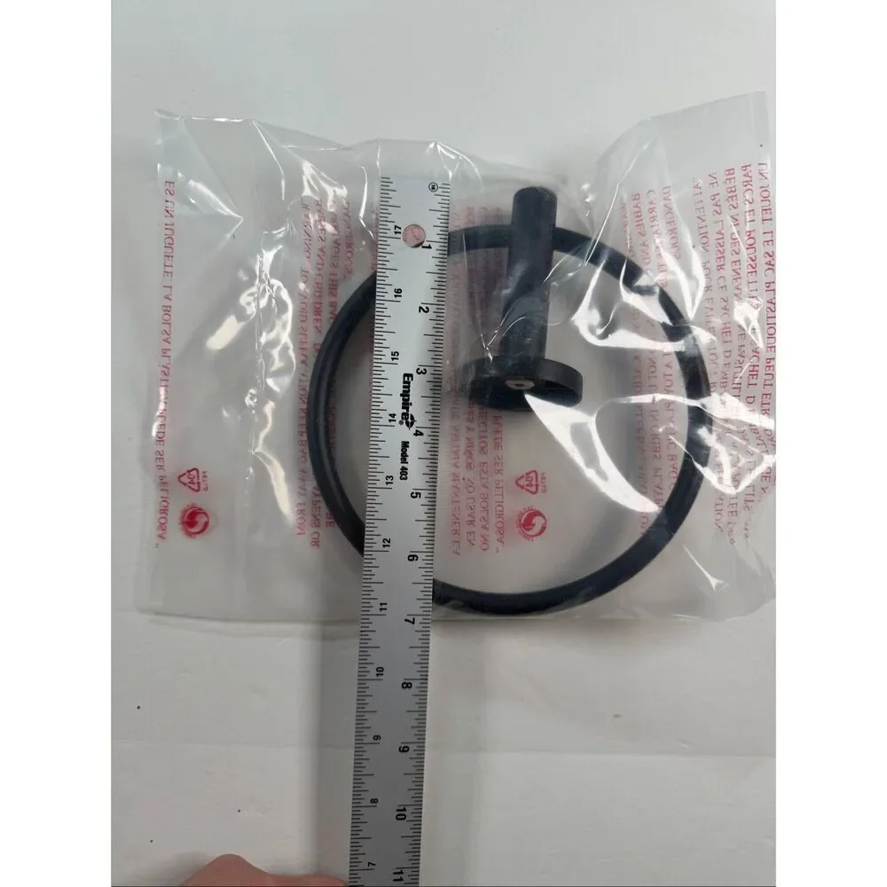 West Elm Modern Overhang Bathroom Hardware Towel Ring Matte Black NIB